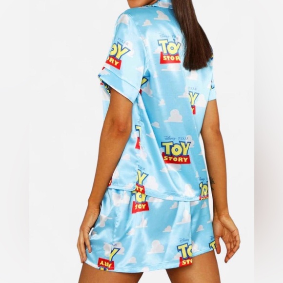 Disney Toy Story Women’s Satin Pajama Set - Light Blue Size 12/14 - Picture 2 of 8